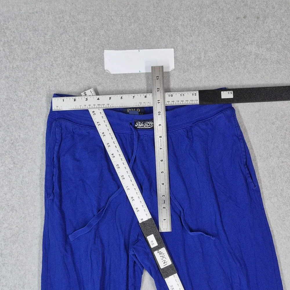 Polo Ralph Lauren Men Sleepwear M Blue Pajama Pants Joggers Logo 26